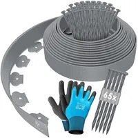 Kesser Flexible Rasenkante aus Kunststoff 1000 x 5 cm grau