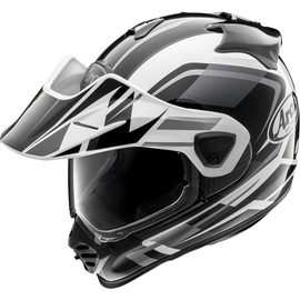 Arai Helmet Arai Tour-X5 Discovery, Motocross Helm, schwarz-grau-weiss, Größe L