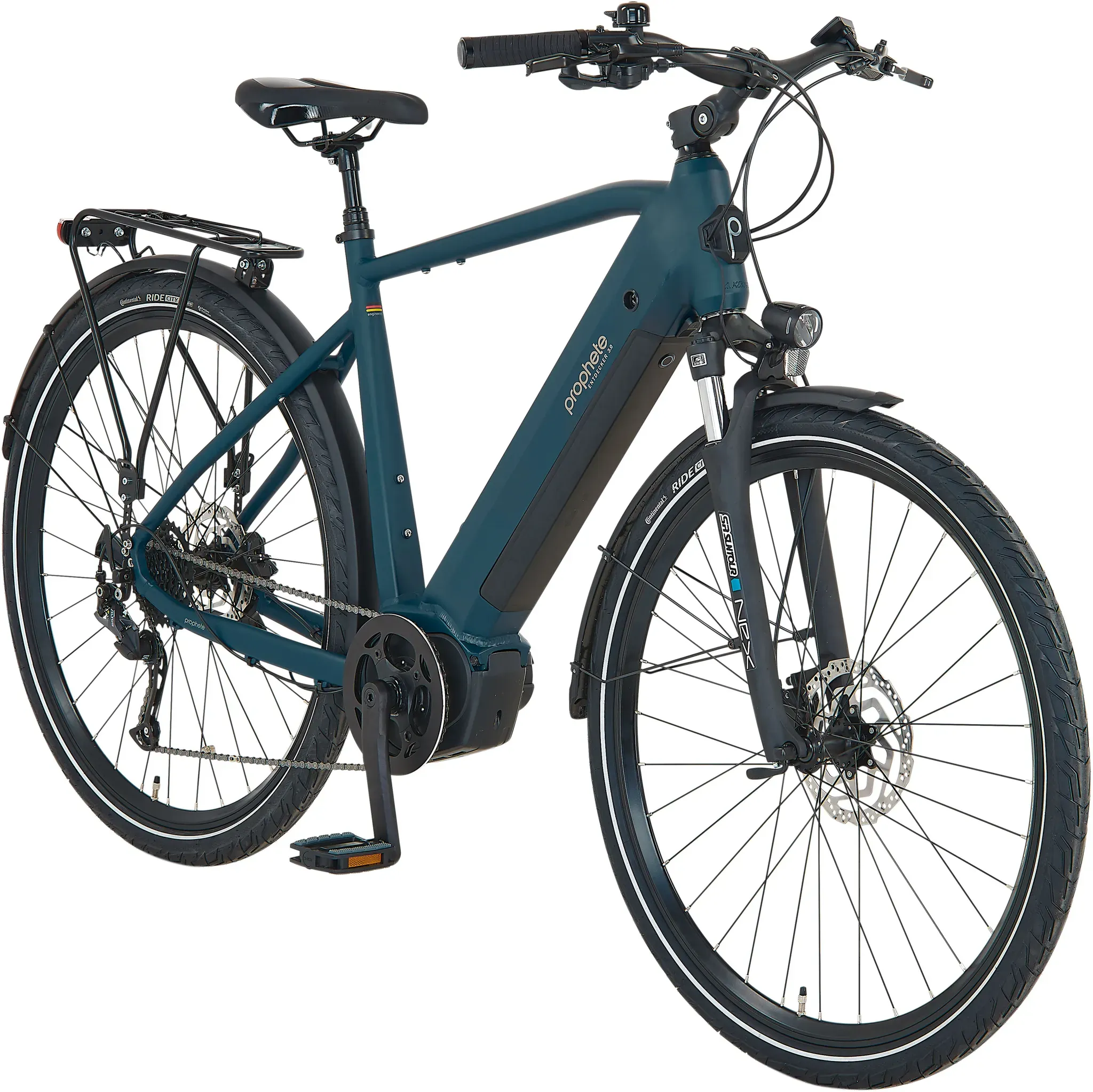 E-Bike PROPHETE "Entdecker 3.0" E-Bikes Gr. 54 cm, 28 Zoll (71,12 cm), blau (dunkelblau) E-Bikes Pedelec