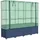 vidaXL Hochbeet mit Gewächshaus-Aufsatz Rattan-Optik Blaugrau 160 x 153 x 40 cm