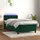 vidaXL Boxspringbett mit Matratze & LED Dunkelgrün 90x190 cm Samt