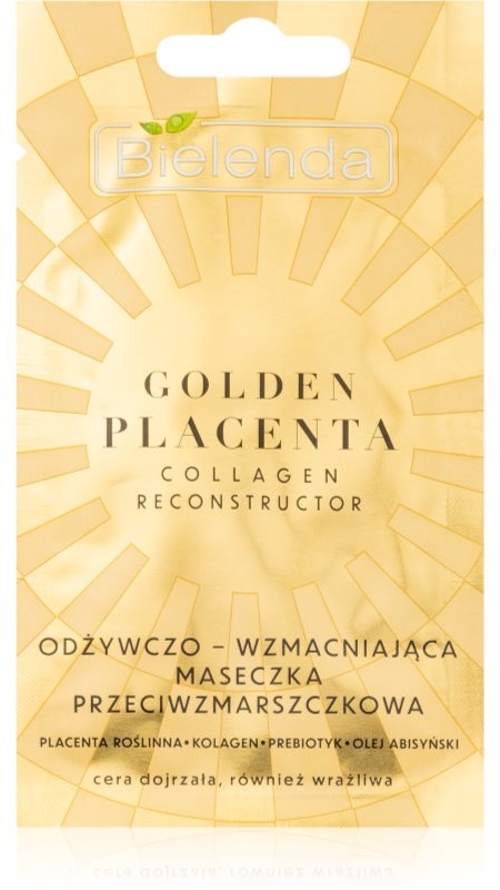 Bielenda Golden Placenta Collagen Reconstructor Crememaske zur Reduzierung von Alterserscheinungen 8 g