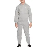 Nike Unisex K NSW Club FLC FZ Tracksuit, DK Grey Heather/White, XL - XL