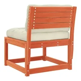 vidaXL Gartensofas mit Kissen 2 Stk. Wachsbraun Massivholz Kiefer