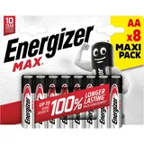 Energizer Max Alkaline AA 1,5 V, 8er Pack
