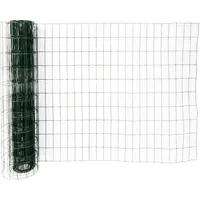 Lemodo Gartenzaun 100 cm hoch, Zaun mit PVC ummantelt 25 m lang, grün