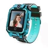 LiveGo Smartwatch Kinder mit GPS und Telefon, 4G Sicheres Smartwatch mit 360° Drehbarem, GPS/SOS-Anruf für Kinder, Studenten im Alter von 4-12Y, Geburtstagsgeschenke Schultag(Cyan)