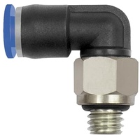 Riegler L-Steckverschraubung »Blaue Serie« mini, drehbar, M6, 125.006-4M