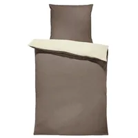 One-home Winter Bettwäsche Doubleface Uni Wende kuschelig flauschig warm