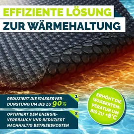 tillvex Premium Pool Solarabdeckplane schwarz Ø 500 cm