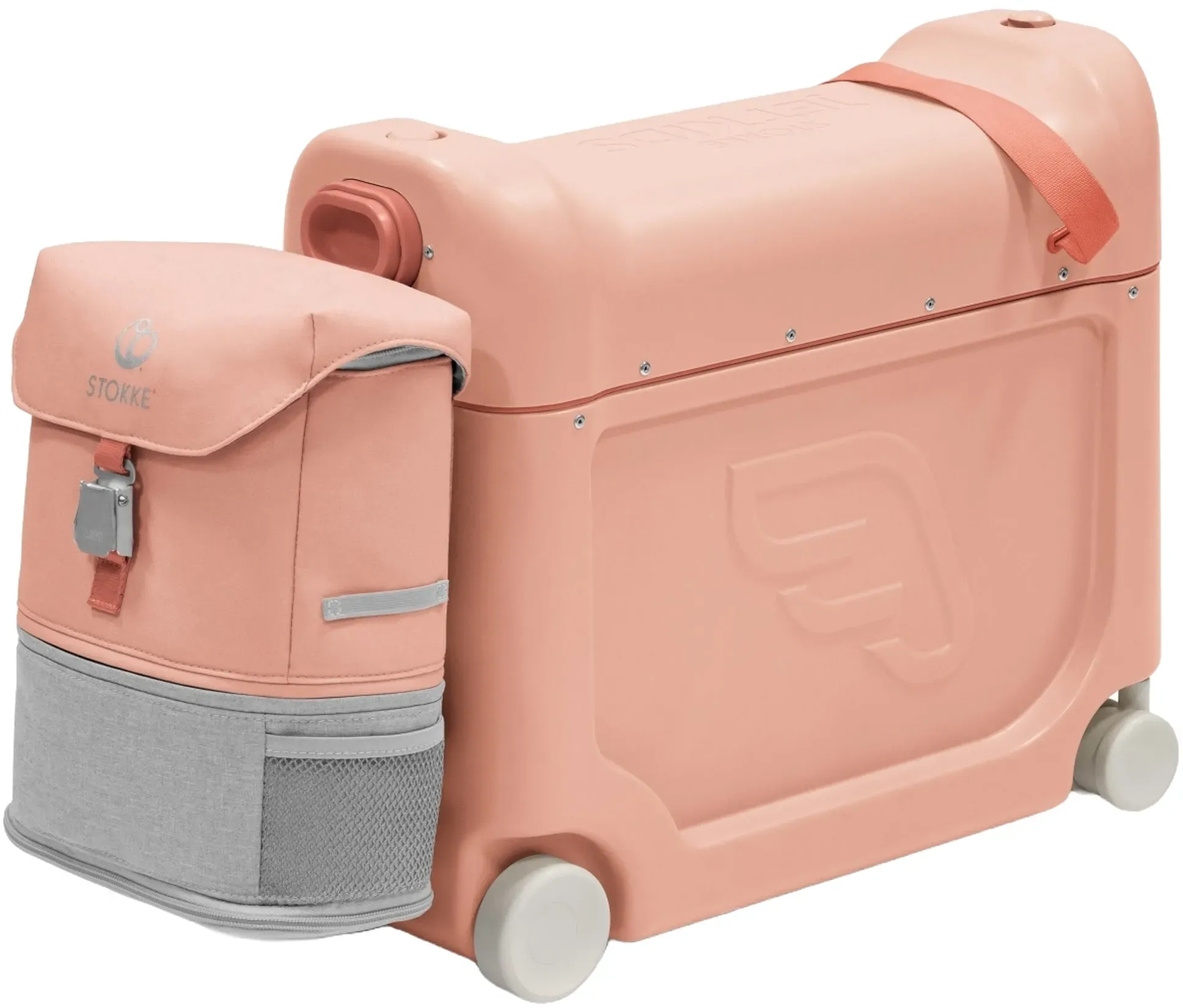 Stokke® JetKidsTM Reiseset BedBox 46 cm Set 2 tlg. - 4-Rollen-Kabinentrolley (coral pink)