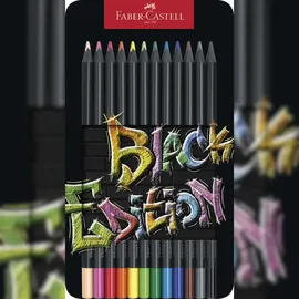Faber-Castell Buntstifte 12 St. Schwarz/Mehrfarbig