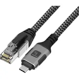 TECHLY Kabel sieciowy USB-C na Gigabit Ethernet RJ45 1m 1 m), Netzwerkkabel