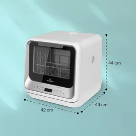 Klarstein Amazonia Mini Tischgeschirrspüler (freistehend, 435 mm breit, Silber)