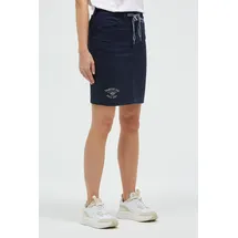 Soccx Damen, Kurzer Jeansrock AN:NE mit Print Blue Navy, XL
