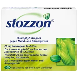 Stozzon Chlorophyll-Dragees gegen Mund- und Körpergeruch