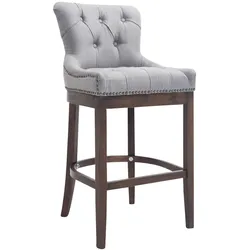 CLP Barhocker Lakewood Stoff, Antik-dunkel hellgrau