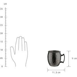 BUTLERS Becher 0,47 l Schwarz 4 St.
