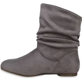 VAN HILL Damen Schlupfstiefel Stiefeletten Bequeme Schuhe 812201, Farbe: Hellgrau, Größe: 36 - Grau - 36