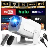 Mini Beamer, 4K FHD 1920X1080P 180°Dreh Tragbarer Projektor, Klein Videoprojekto