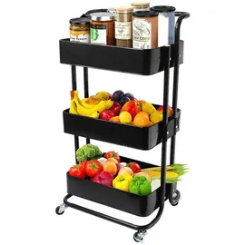 Echtwerk Servierwagen Danao in Schwarz