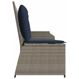 vidaXL Gartenbank 1-tlg 220 x 60 x 85 cm Grau/Marineblau