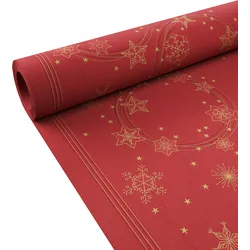 Duni Dunicel®-Tischdeckenrolle 1,18 x 10 m Star Shine Red, 6 Stk/Krt (6 x 1 Stk)
