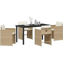vidaXL Garten Essgruppe 5-tlg. Beige