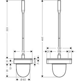 Hansgrohe WC-Bürstengarnitur Axor Universal 42835000 Chrom