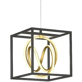 Fischer Leuchten Gisi 1x LED schwarz matt goldfarben