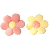 Almabbg Bodenkissen mit Gänseblümchen-Motiv, Sitzkissen, Blumenkissen zum Lesen und Entspannen, bequemes Kissen, dekoratives Sitzkissen, 40 cm, 2 Stück