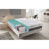Taschenfedermatratze - Memory Foam - 20 cm hoch - Abnehmbarer Bezug - Orthopädie 90x200