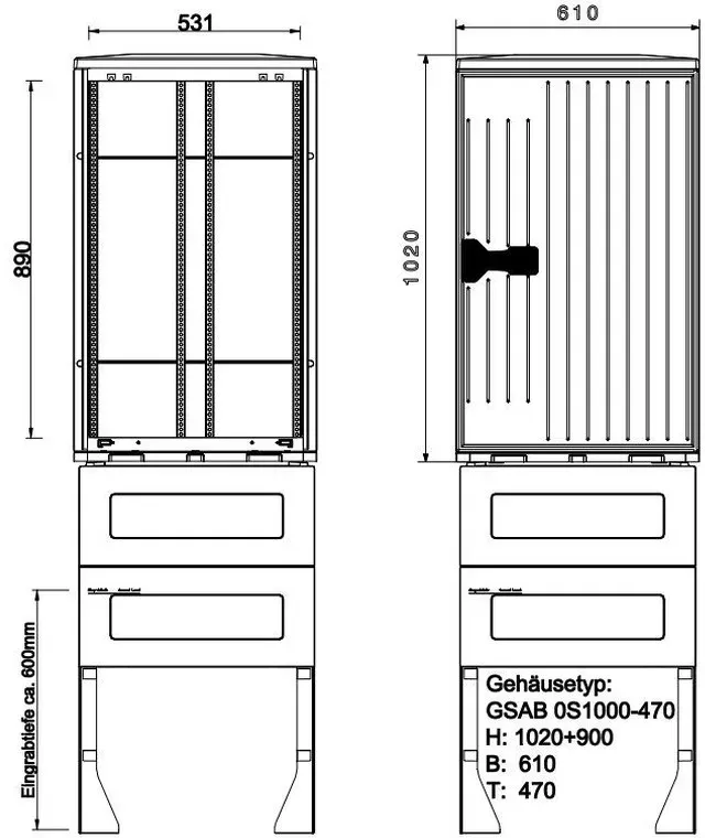 GSAB Elektrotechnik Normkabelverteiler Gr.0mit 0S1000-470M
