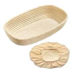 WESTMARK Gärkörbchen Set oval, Bezug waschbar bei 30° C 3234227B , 1 Set = Gärkörbchen inkl. Bezug