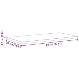 vidaXL Regalbretter 60 x 30 x 1,5 cm Schwarz