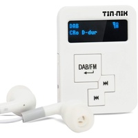 Tin-Nik DAB-398SD tragbares DAB/DAB+/UKW-Radio, digitales Taschen-RDS UKW-Mini-Radio mit wiederaufladbarem Akku, Ohrhörer, OLED-Display für Sport, Laufen, Walken, Joggen oder Radfahren