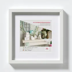 walther + design Stockholm 3D Holz Bilderrahmen 30x30 cm WEISS
