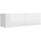 vidaXL TV-Schrank Hochglanz-Weiß 100x30x30 cm Holzwerkstoff