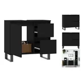 vidaXL Badschrank Schwarz 65x33x60 cm Holzwerkstoff