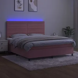 vidaXL Boxspringbett 180 x 200 cm Rosa