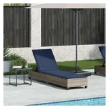 vidaXL Sonnenliege 200 x 55 x 77 cm Grau