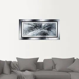 ARTland Wandbild ARTLAND "Schwarz - weiß abstrakt 1", schwarz (farbe bild(er): schwarz), B:60cm H:30cm, Bilder, als Alubild, Leinwandbild in verschied. Größen