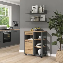 Vicco Küchenbuffet Pure, Artisan-Eiche/Anthrazit, 72.2 x 90.8 cm, Vicco