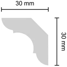 Decosa Zierleiste Deckenleiste A40 30 x 30 mm 2 m Polystyrol