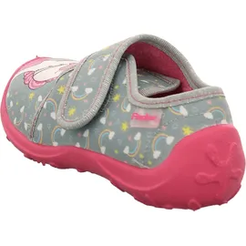 Fischer Markenschuh Hausschuhe Einhorn-Print Grau/Pink 28