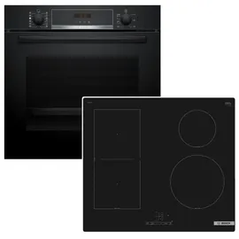 Bosch Backofen-Set Pyrolyse AutoPilot+Induktionskochfeld PowerBoost CombiZone autark 60cm