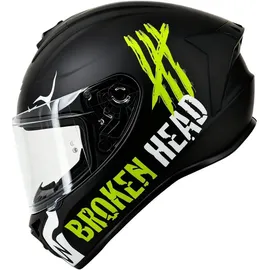 Broken Head Integralhelm Adrenalin Therapy 4X Schwarz-Weiß Matt