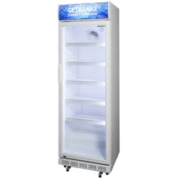 Gastro-Cool - Glastürkühlschrank mit Werbedisplay - weiß - GCDC400