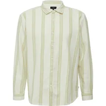 QS Regular Fit: Streifenhemd mit Strukturoptik - creme - L
