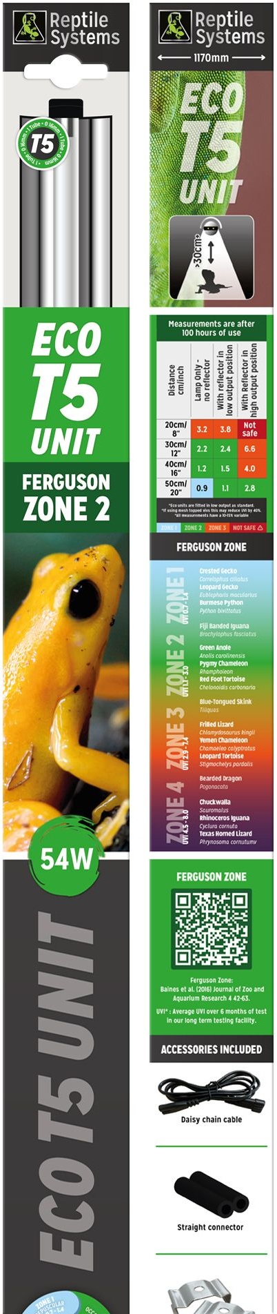 Reptile Systems Leuchte für Reptilen - Eco T5 Unit Ferguson Zone 2 1 St